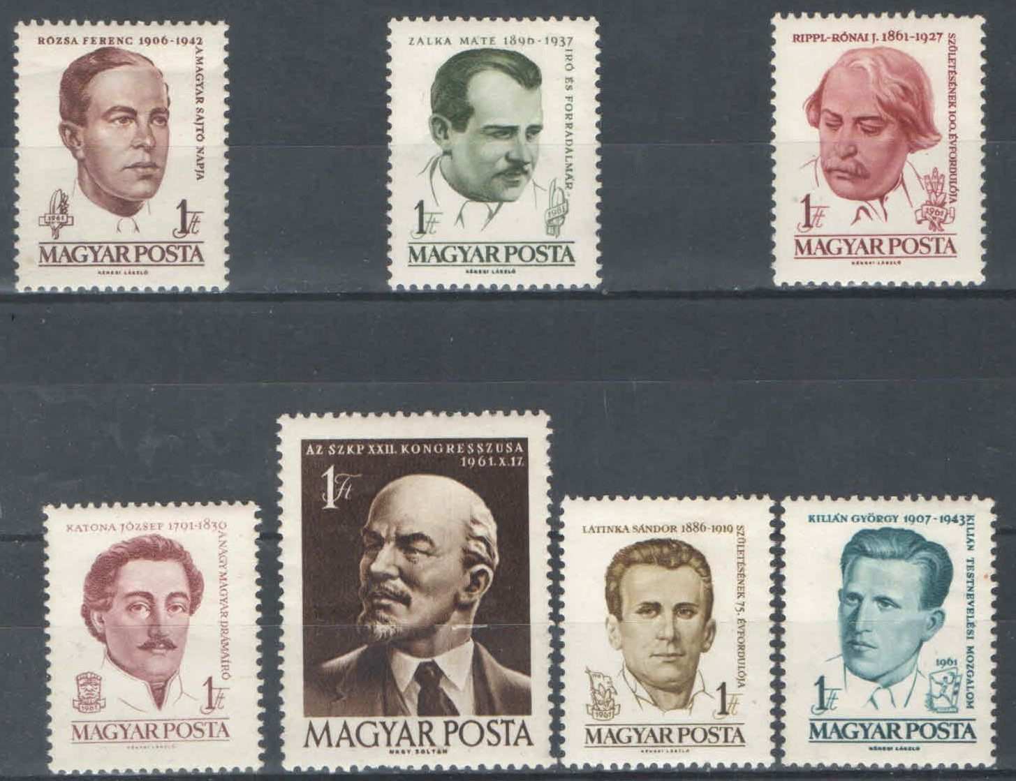 1961. Magyarország - Arcképek, sor**