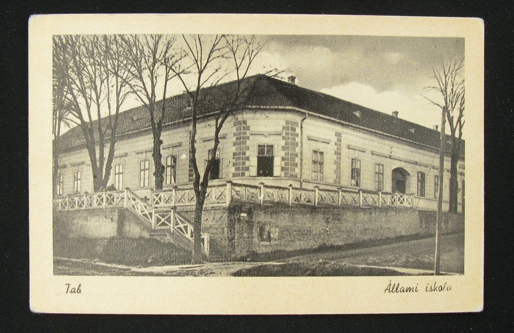 Tab,  iskola képeslap