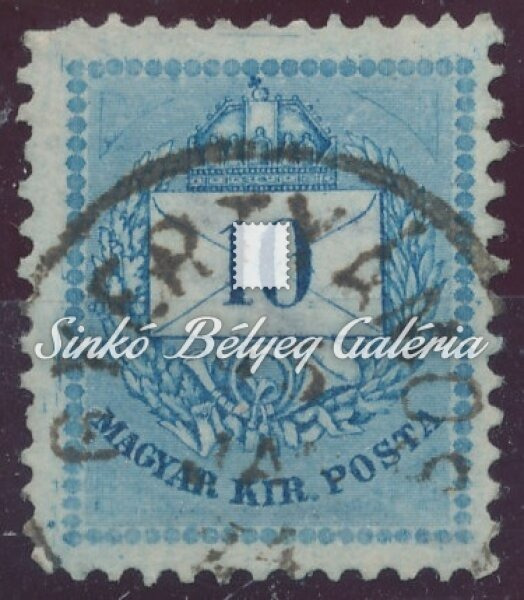 1881. Színesszámú krajcaros 10kr, GYERTYÁMOS
