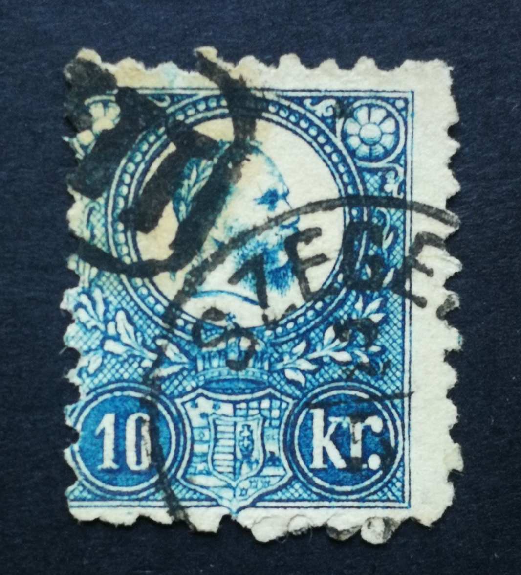 Magyarország 1871 Réznyomat 10 kr. SZEGE(D) apró elvékonyodás G3
