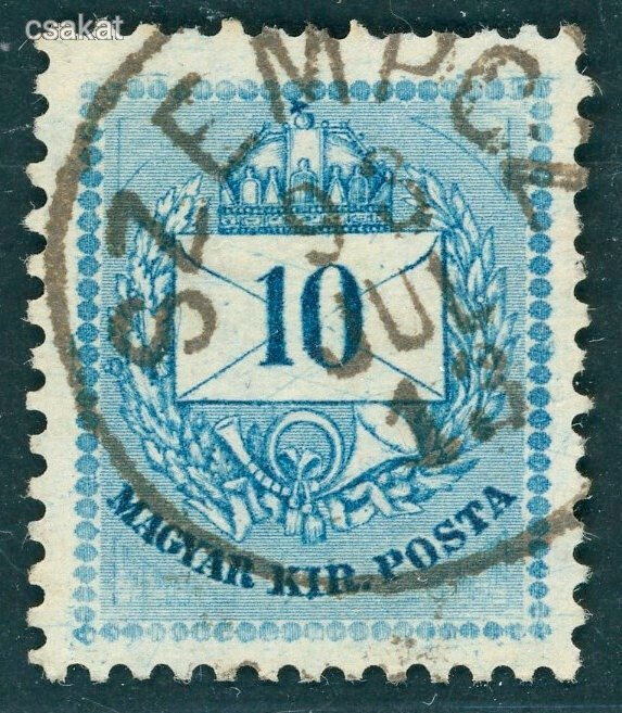 1881 színesszámú krajcáros SZEMPCZ bélyegzés Pozsony Slovakia Gudln E3.20 / 60p (d94)