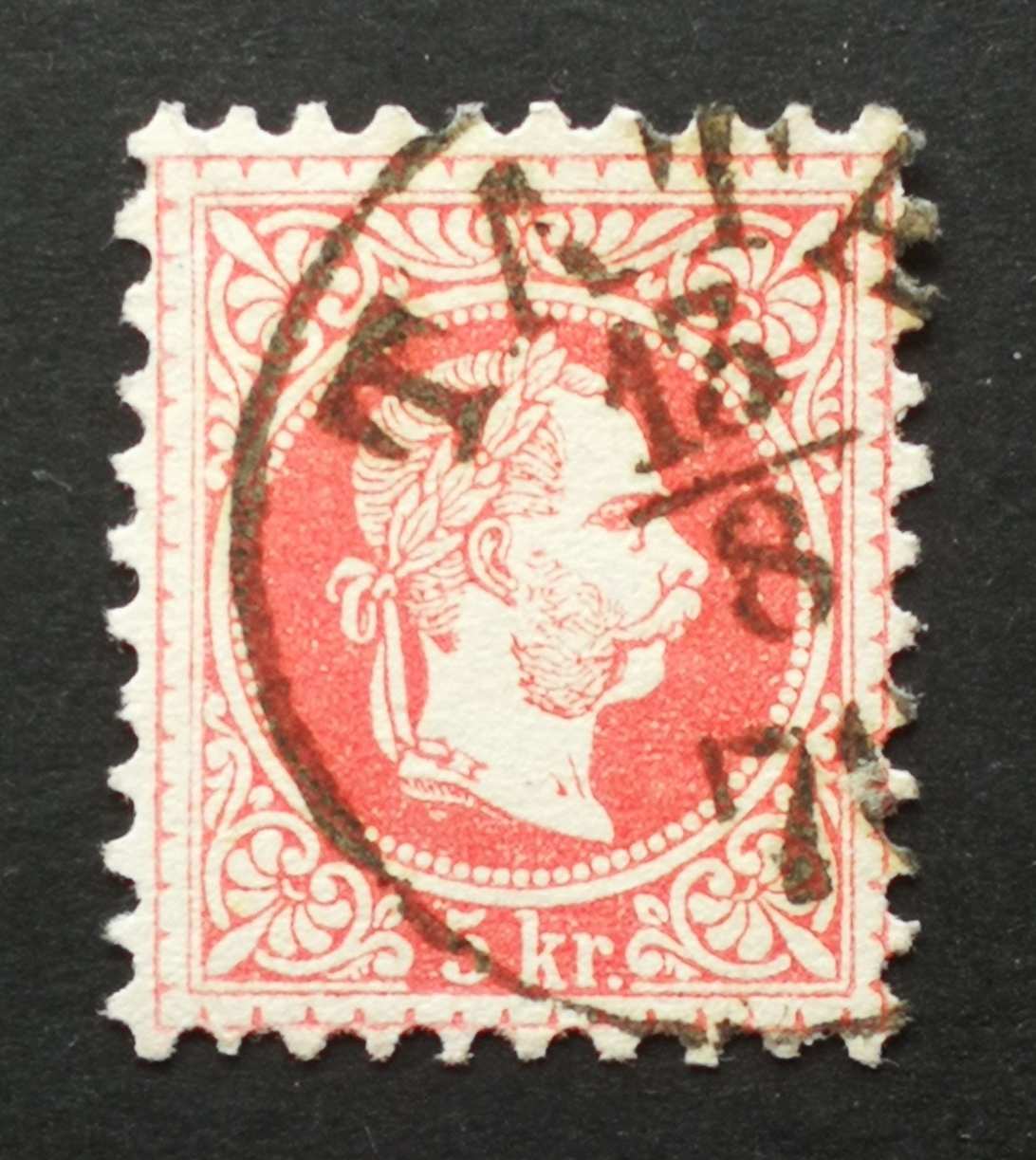 Magyarország 1867 Könyvnyomat 5 Kr. TATA Gudlin 80 H