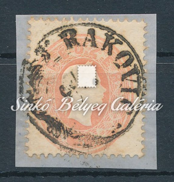 1861. Könyvnyomat dombornyomással 5kr, RAKOVICZ