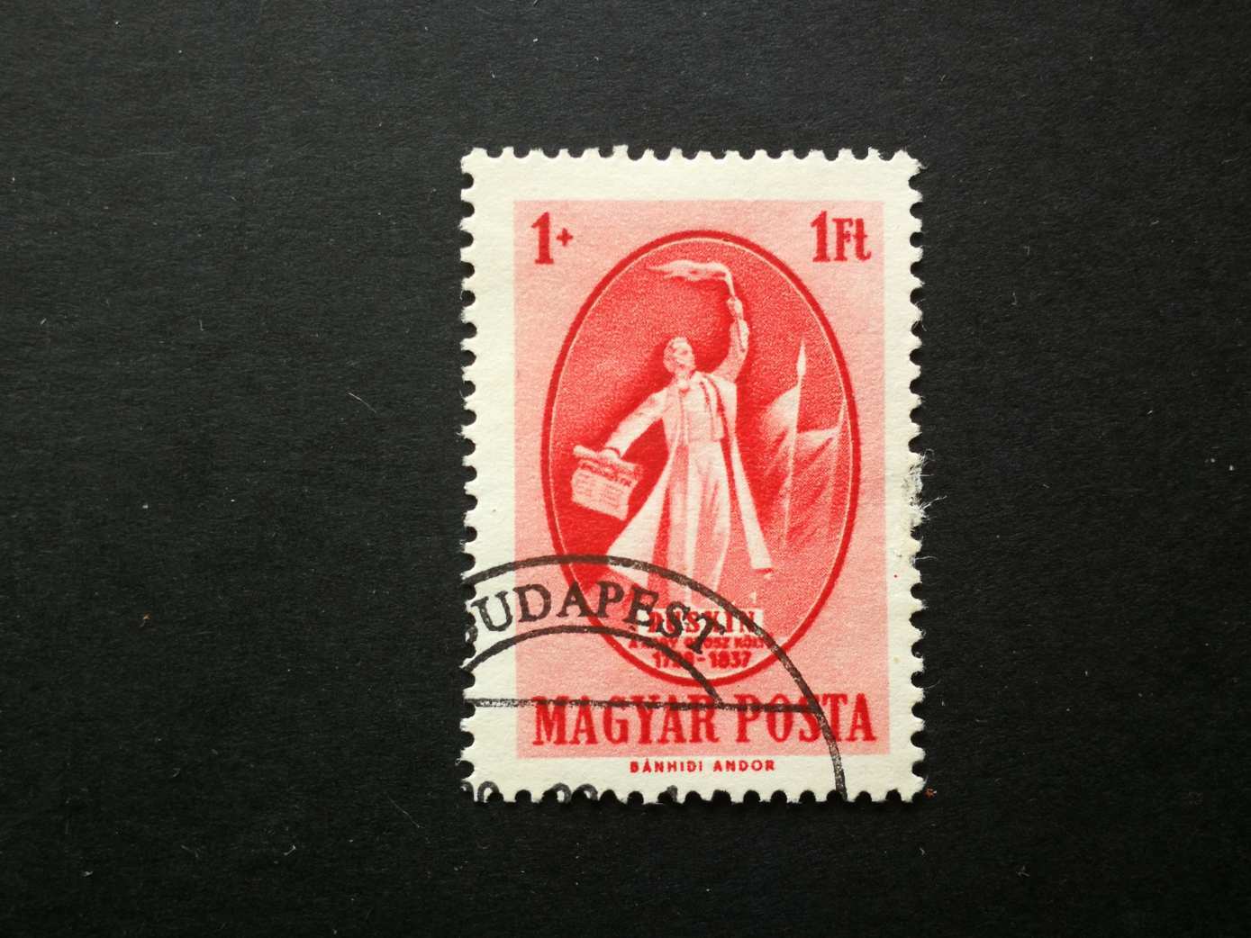 Magyarország 1949 Puskin pecsételt kat. ár 3000 Ft H