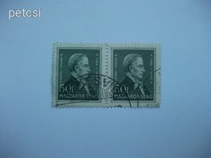 Magyar bélyeg arcképek 50 f 1932 bélyegpár