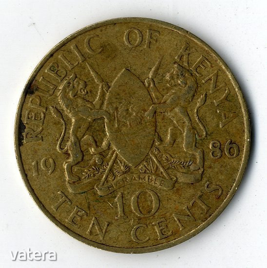 Kenya réz 10 Cent 1986