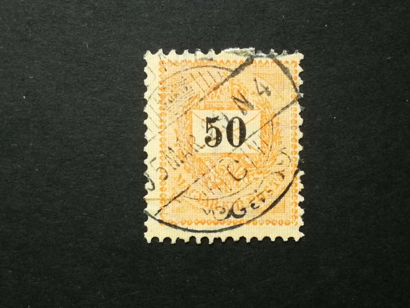 Magyarország 1889 Feketeszámú 50 kr. E12:11 1/2 G3