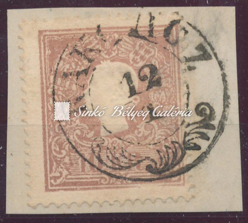 1858. Könyvnyomat dombornyomással 10kr, RAKOVICZ