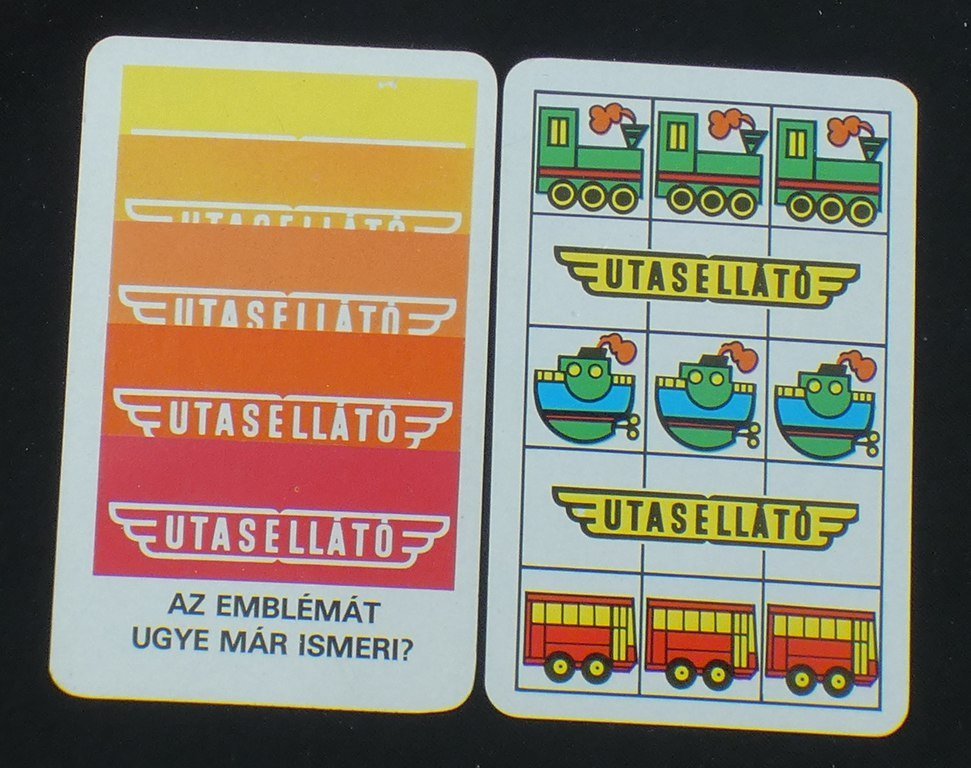 2 db utasellátó kártyanaptár 1981