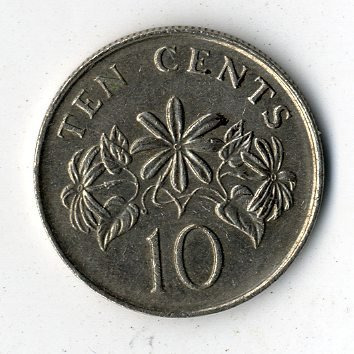 Szingapúr nikkel 10 Cent 1990