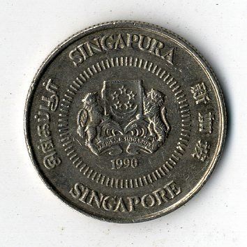 Szingapúr nikkel 10 Cent 1990