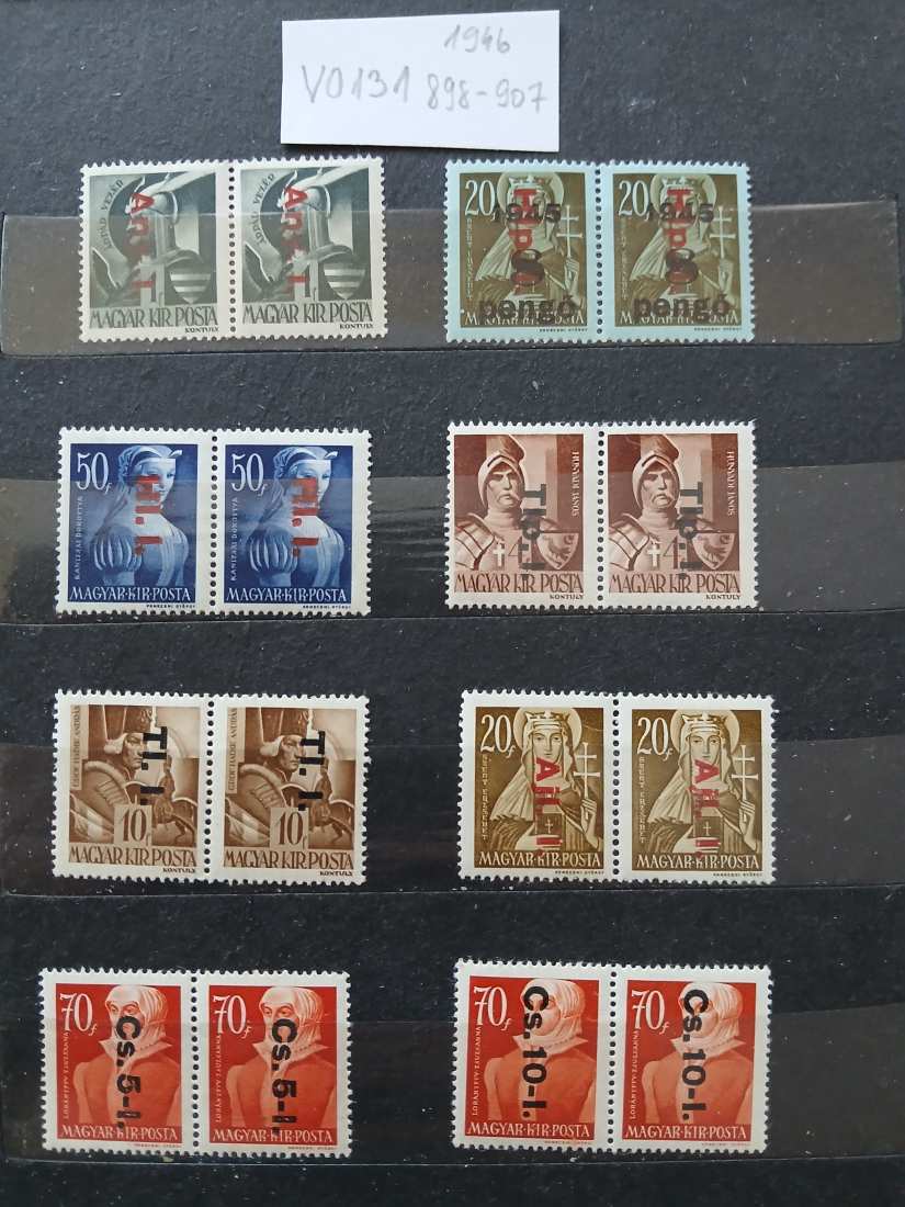 V0131 Magyar bélyeg 1946 926-938 postatiszta 2-es ív