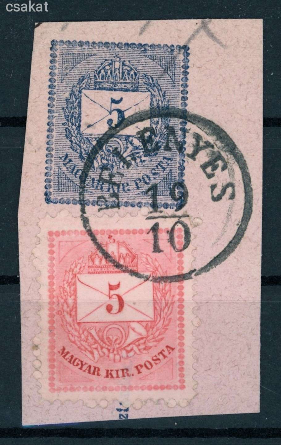 1874 krajcáros BELÉNYES lebélyegzés Bihar Romania Gudlin E2.2 / 40 pont(e41)