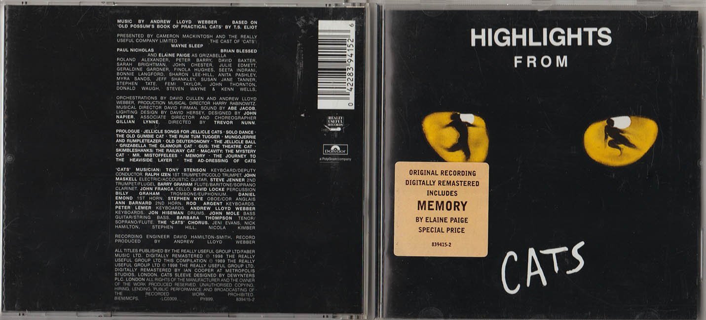 Highlights From Cats ~ CD