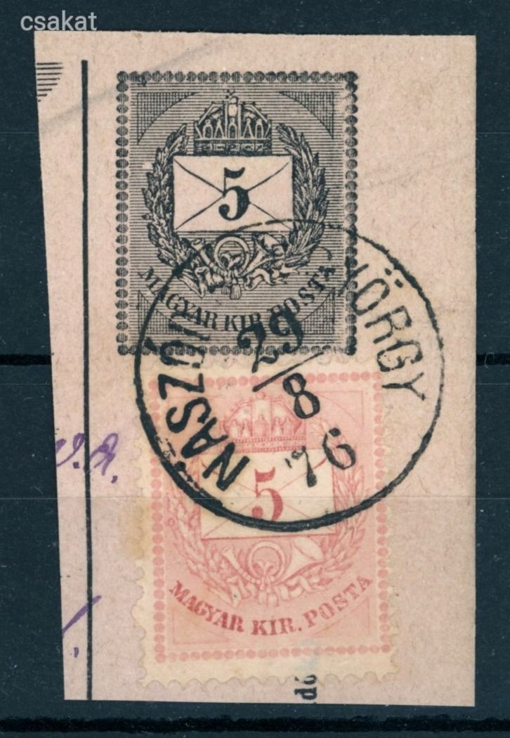 1874 krajcáros NASZOD-SZT.-GYÖRGY bélyegzés Beszterce-Naszód Romania Gudlin E3.12 / 100 pont (e35)