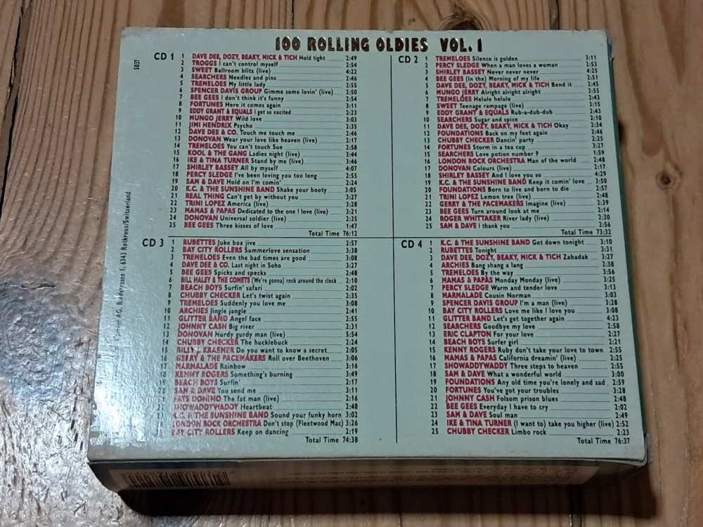4 Cd Box 100 Rolling Oldies