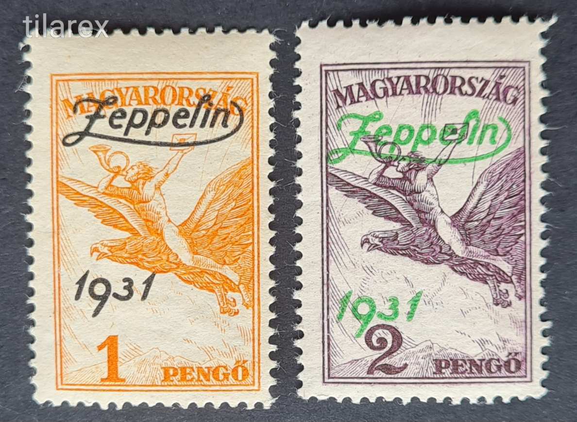 Magyar Bélyeg 1931 Zeppelin ( MBK 508-09 ** 40.000 Ft )