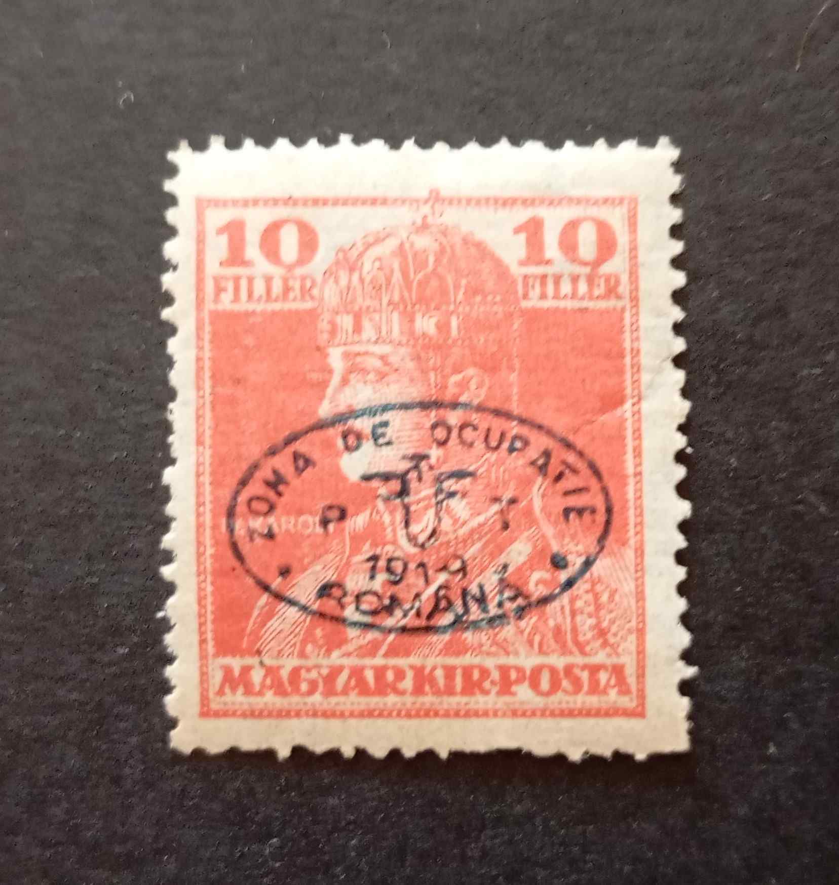 Magyarország 1919 Debrecen román megszállás Károly 10 F ** postatiszta H