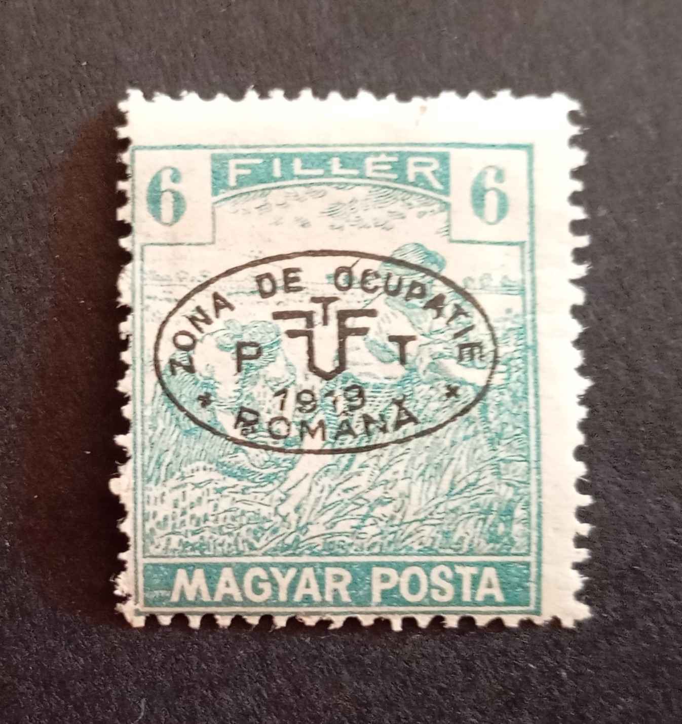 Magyarország 1919 Debrecen román megszállás Magyar Posta 6 F * falcos H