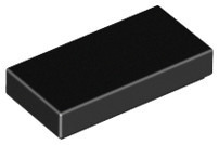 Lego Tile 1 X 2, Black