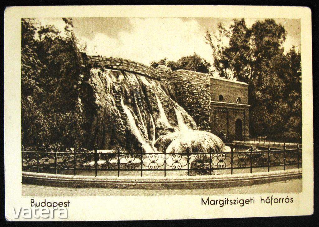 Budapest (Margitsziget), - vizesés - mini képeslap