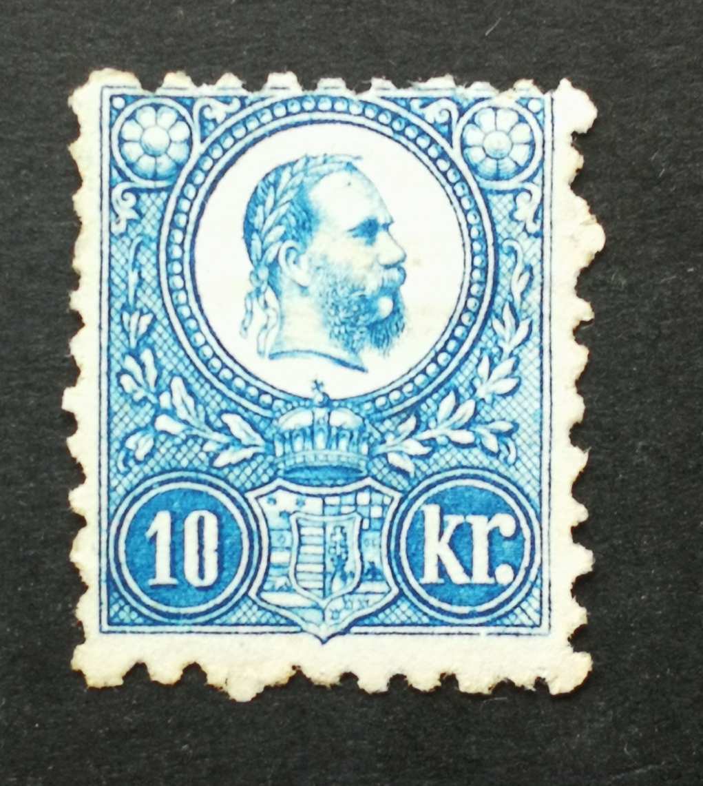 Magyarország 1871 Réznyomat 10 Kr gumi nélkül H