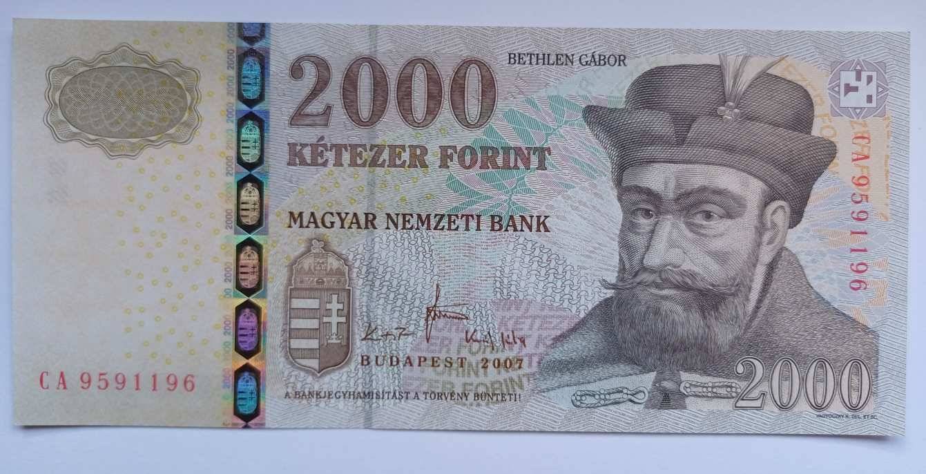 2000 forint 2007 UNC, CA