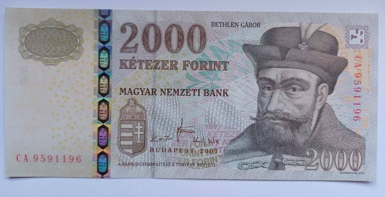 2000 forint 2007 UNC, CA