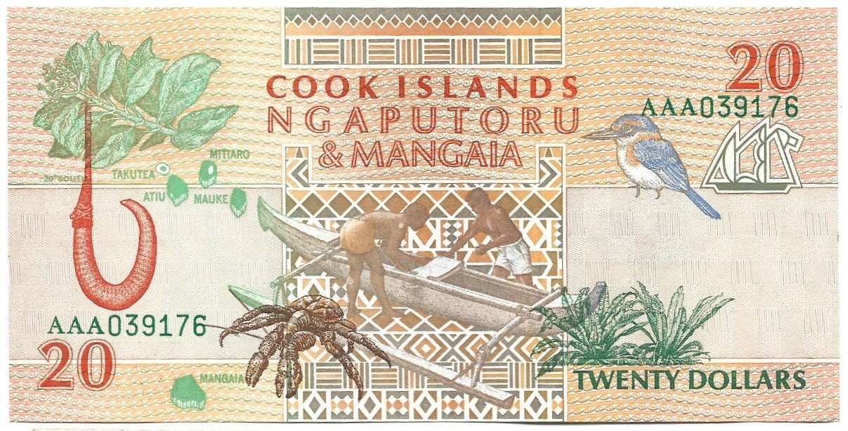20 dollár Cook szigetek UNC