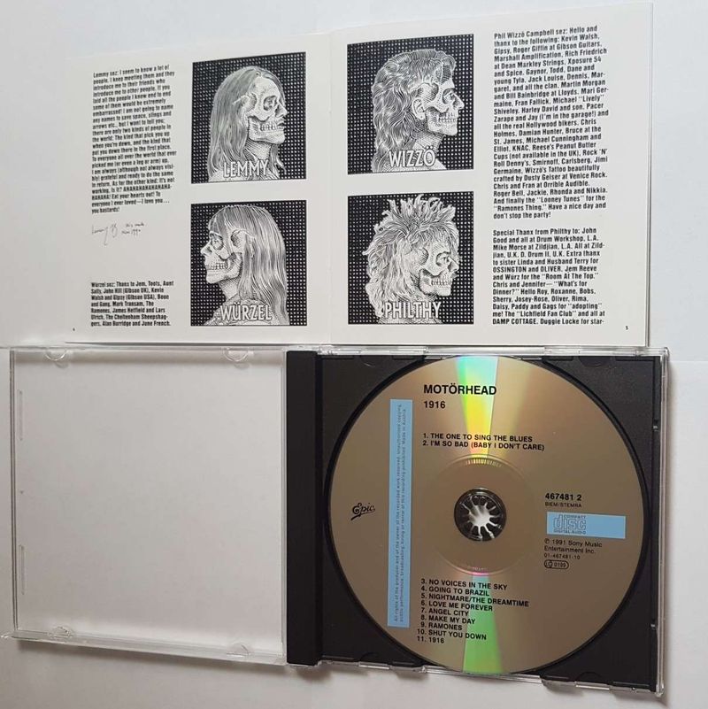 MOTÖRHEAD 1916 Cd