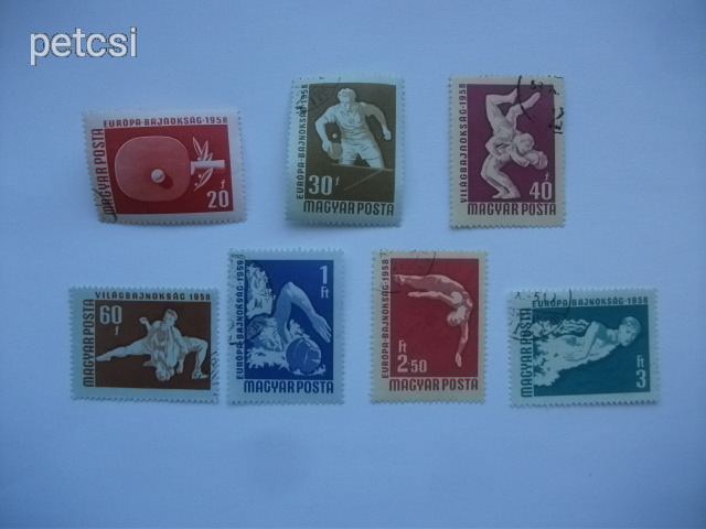 Magyar bélyeg / bélyegsor sport 1958 1.