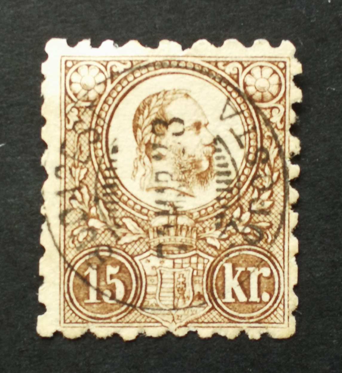 Magyarország 1871 Réznyomat 15 Kr BUDAPEST / FŐPOSTA G3.2 H