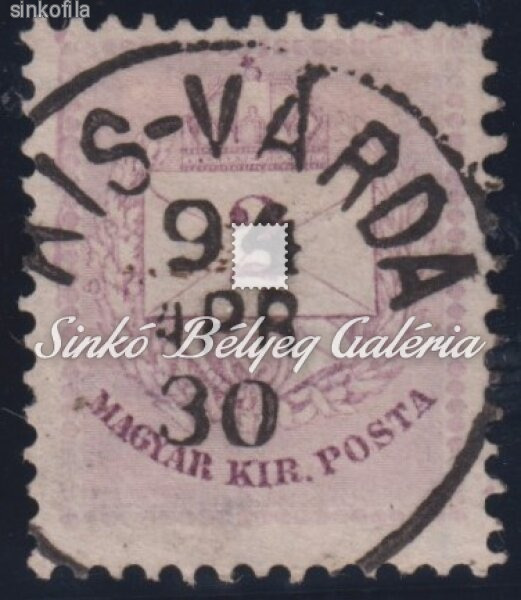1881. Színesszámú krajcáros 2kr, KIS-VÁRDA