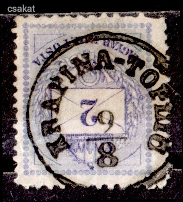 1881 színesszámú krajcáros KRAPINA-TÖPLIC bélyegzés Horvátország Croatia Gudlin E2.2 / 300p (c88)