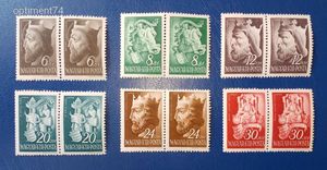 1942. Királyok ** teljes sor párban - Postatiszta, falcmentes, szép bélyegek