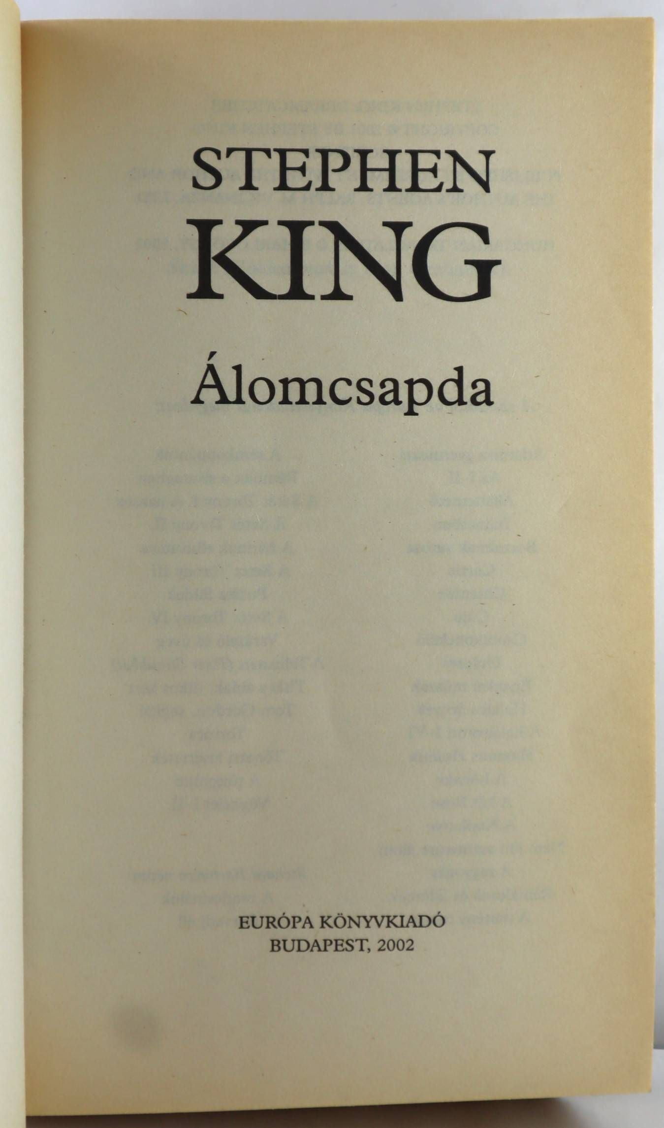Stephen King: Álomcsapda, 2002. Dreamcatcher Sci-fi Horror