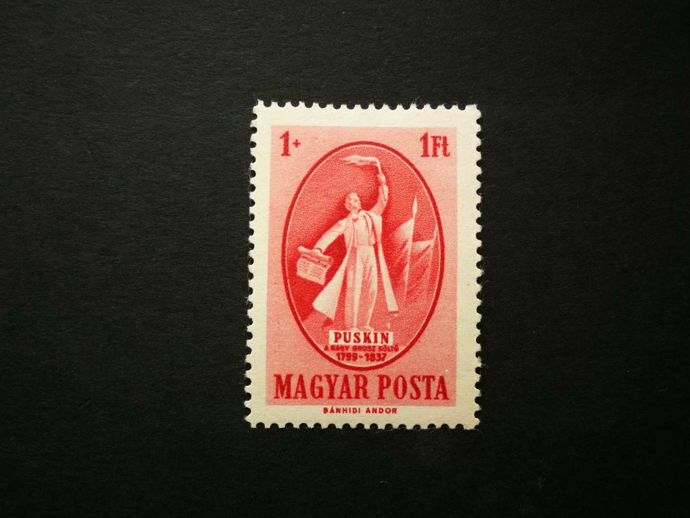 Magyarország 1949 Puskin postatiszta kat. ár 3000 Ft L