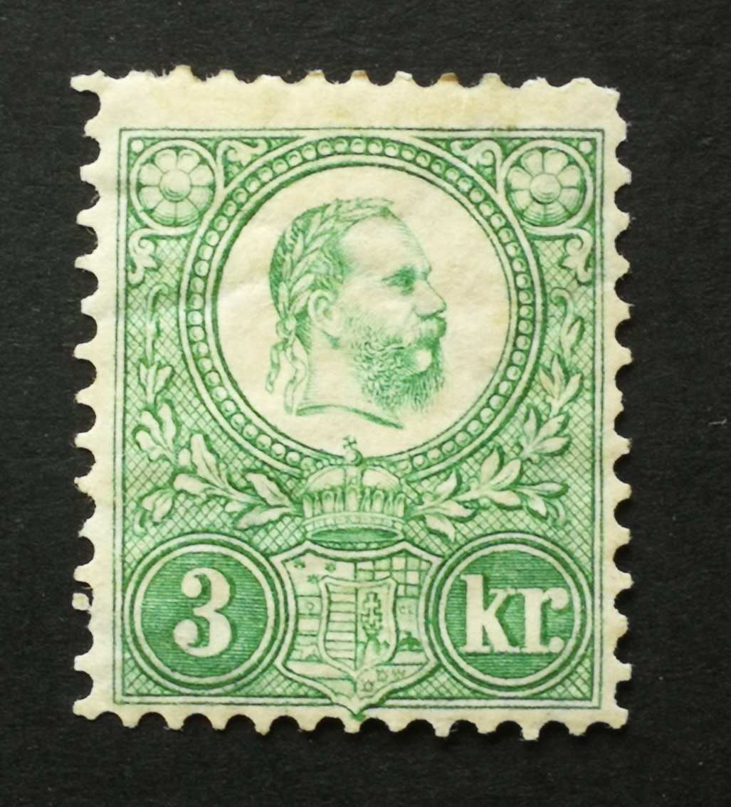Magyarország 1883 réznyomat újnyomat 3 Kr * falcos H
