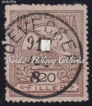 1908 Turul 20f belyeg DEVECSER