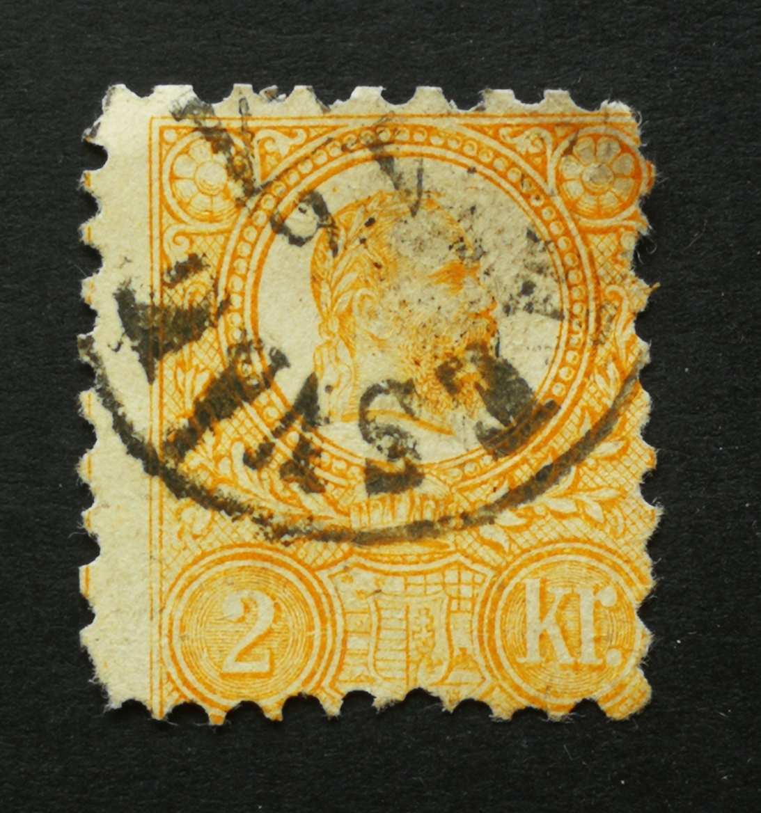 Magyarország 1871 Kőnyomat 2 Kr (TE)MESVÁR elvékonyodás H