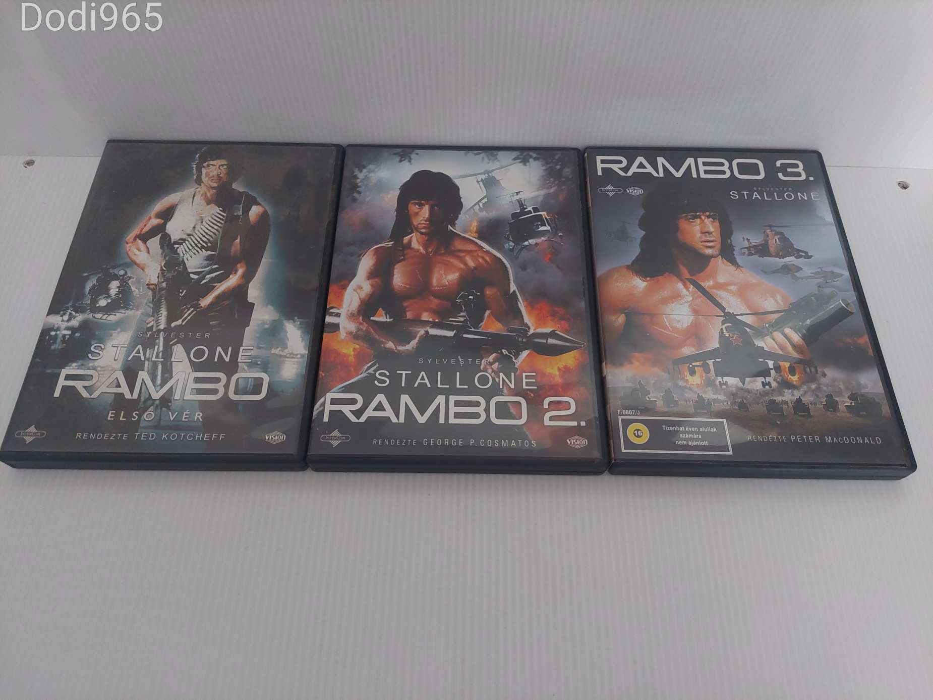 Rambo 1-2-3 dvd csomag 3db együtt -