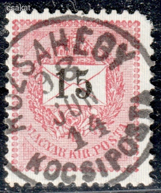 1889 feketeszámú krajcáros RÓZSAHEGY / KOCSIPOSTA bélyegzések Felvidék Slovakia Gudlin 60 p(d54)