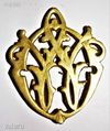 Régi nemesi címer / monogram-kitűző