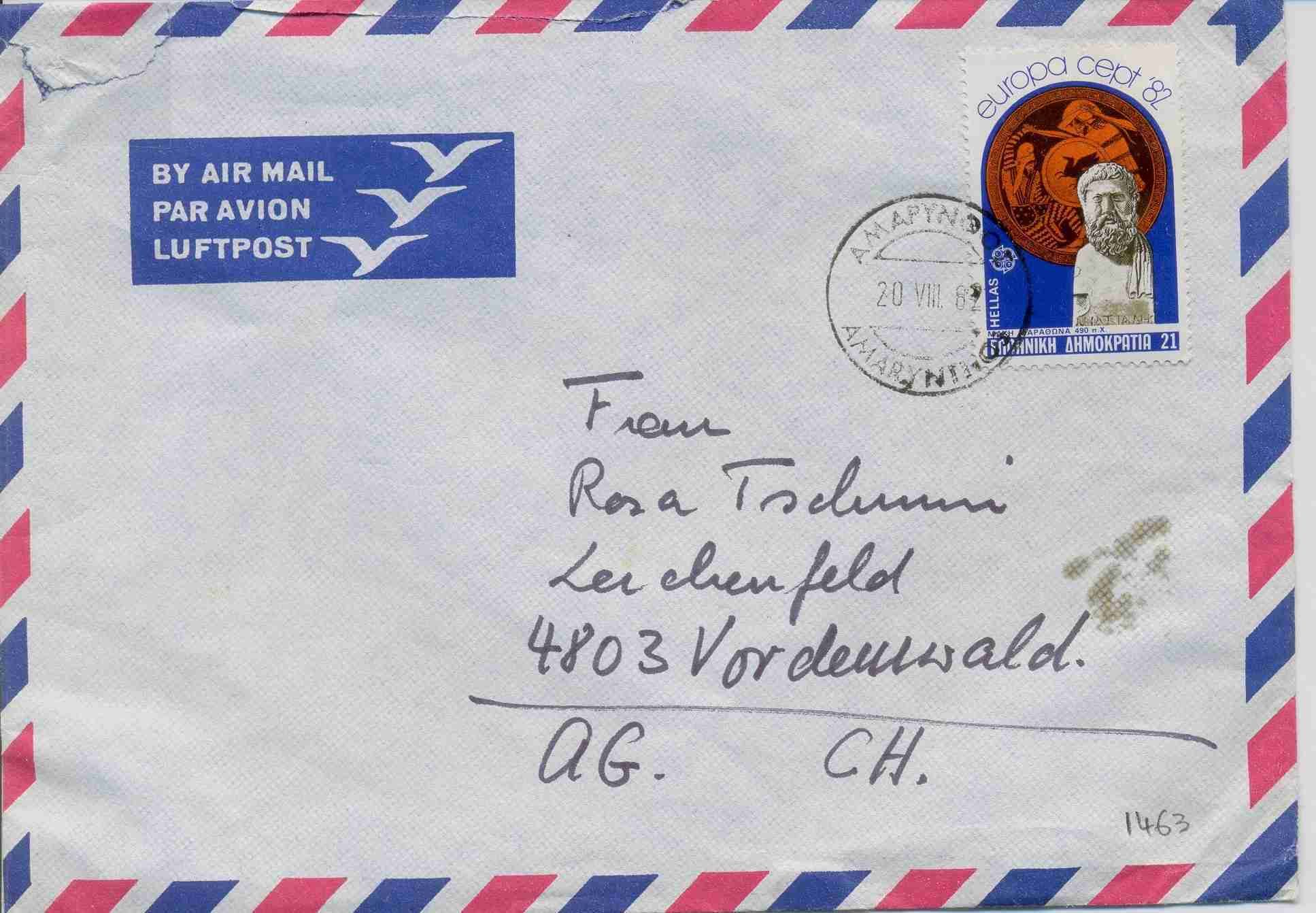 Görögország - bélyegek, levelek, FDC