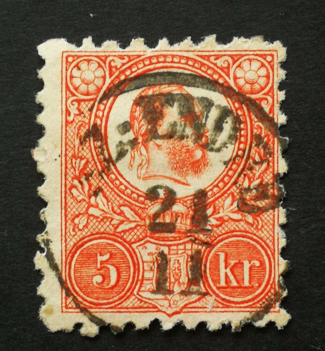 Magyarország 1871 Réznyomat 5 Kr SZ: ENDRE Gudlin 200 H