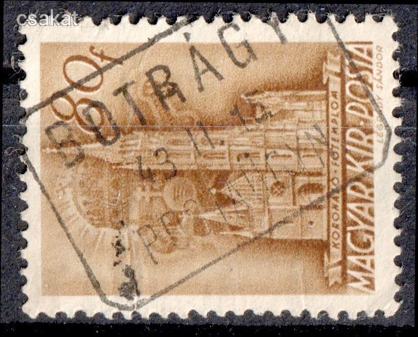 1944 BOTRÁGY postaügynökség bélyegzés Kárpátalja Ukraine MPPB PÜ40/500p (d06)