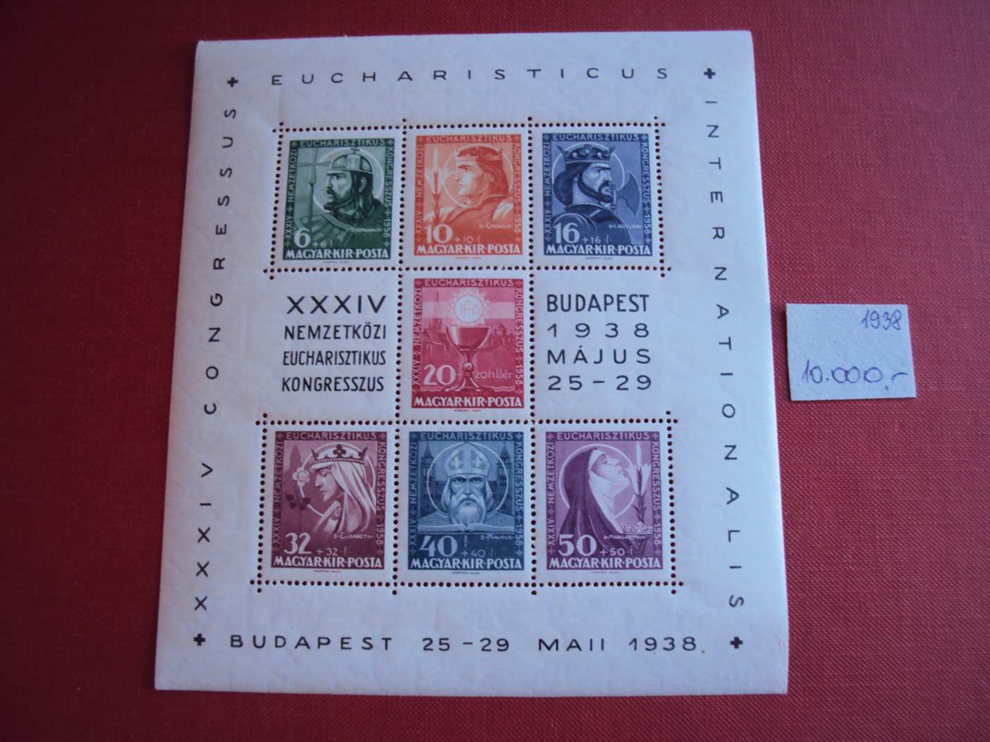 1938-Eucharisztikus postatiszta Harmadárban eladó-BAL-6