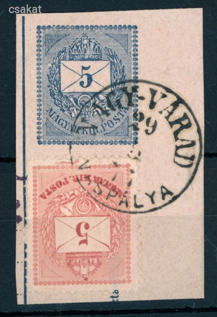 1874 krajcáros NAGY-VÁRAD / VASPÁLYA bélyegzés Bihar Romania Gudlin E3.51 / 50 pont (e35)