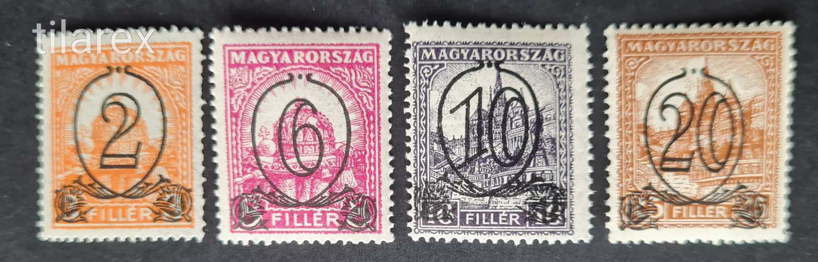 Magyar Bélyeg 1931 Kisegítő Bélyegek ( MBK 501-04** A 8.000 Ft )
