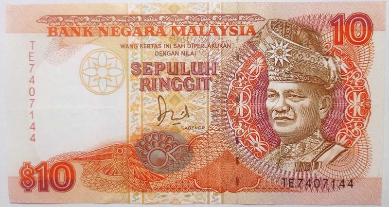 Malajzia 10 ringgit 1989 VF